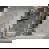 Mexen Lima folding shower cubicle 120 x 90 cm, Transparent, Chrome + shower tray Flat - 856-120-090-01-00-4010