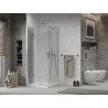 Mexen Lima folding shower cabin 100 x 100 cm, transparent, chrome + Flat shower tray - 856-100-100-01-00-4010