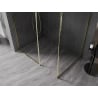 Mexen Kioto-F Shower Wall Walk-in with Frame 150 x 120 cm, Transparent 8 mm, Gold - 800-150-202-04-50-120
