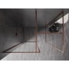 Mexen Kioto-F Walk-in Shower Screen with Frame 180 x 70 cm, Transparent 8 mm, Rose Gold - 800-180-202-04-60-070