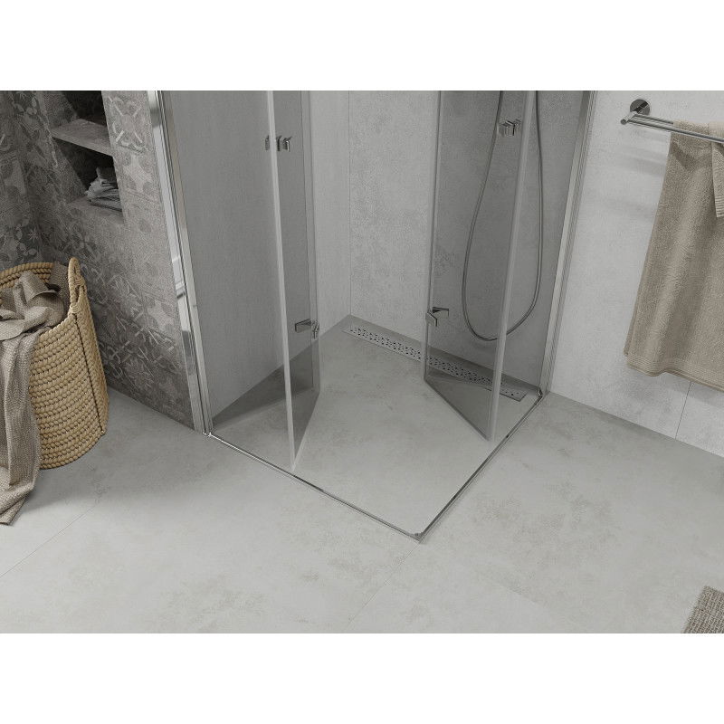 Mexen Lima Duo Folding Shower Enclosure 100 x 100 cm, Transparent, Chrome - 856-100-100-02-00