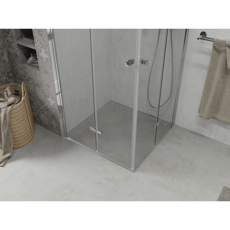 Mexen Lima Duo Folding Shower Enclosure 100 x 100 cm, Transparent, Chrome - 856-100-100-02-00
