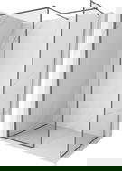 Mexen Kioto-F Walk-in Shower Wall with Frame 110 x 85 cm, Transparent 8 mm, Gun Metal - 800-110-202-04-95-085