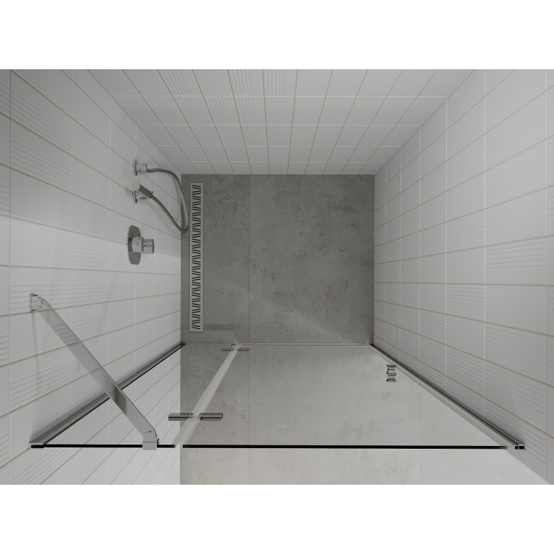 Mexen Roma swing shower door 80 cm, transparent, chrome - 854-080-000-01-00