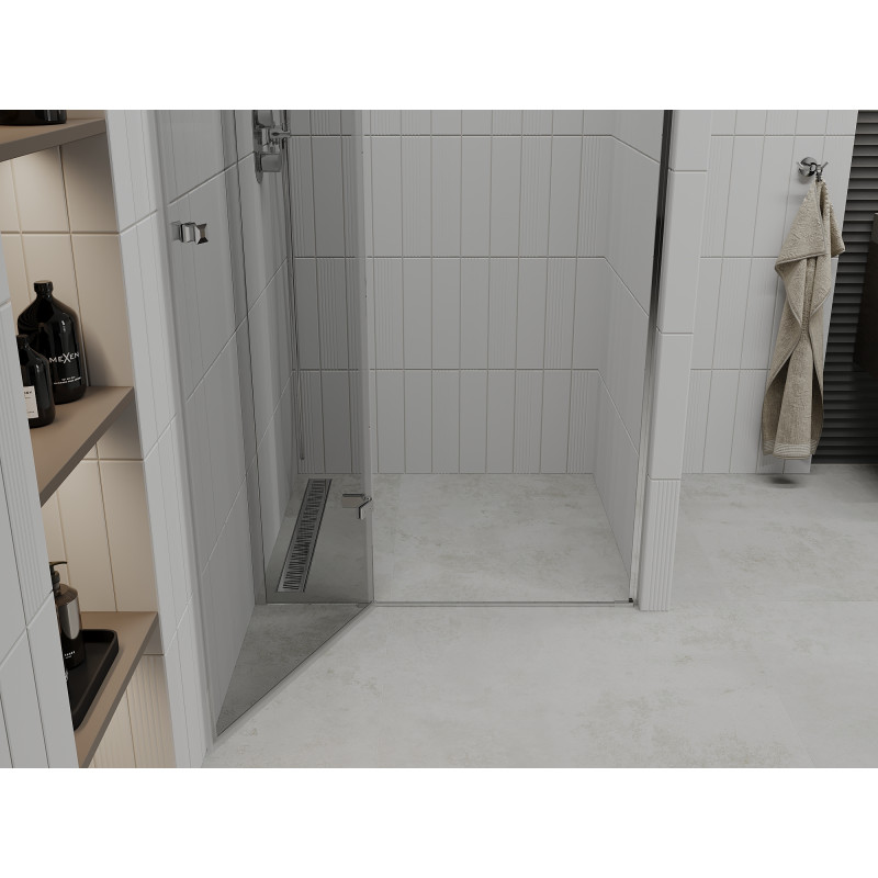 Mexen Roma hinged shower door 100 cm, transparent, chrome - 854-100-000-01-00