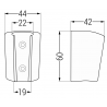 Mexen shower handle, gun gray brushed - 79352-66