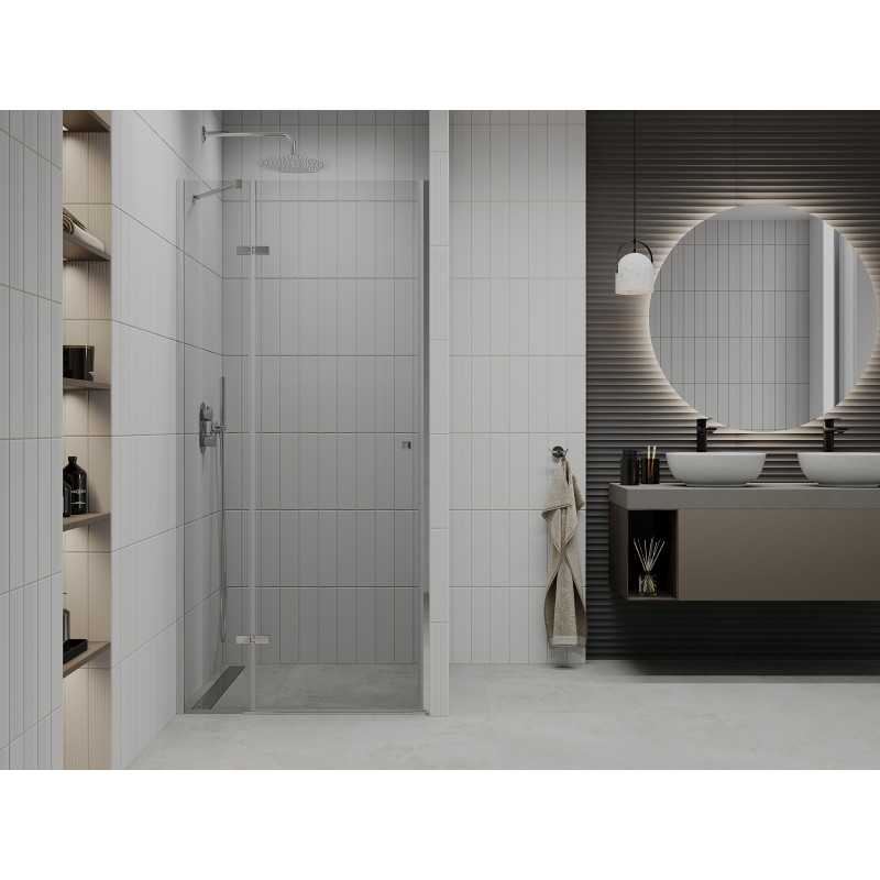 Mexen Roma 110 cm Pivot Shower Door, Transparent, Chrome - 854-110-000-01-00