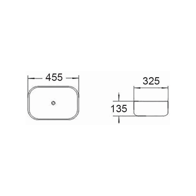 Mexen Rita countertop sink 45 x 32 cm, white/black rim - 21084507