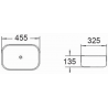 Mexen Rita countertop sink 45 x 32 cm, white/black rim - 21084507