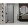 Mexen Roma hinged shower door 80 cm, Transparent, Black - 854-080-000-70-00
