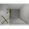 Mexen Roma swing shower door 100 cm, transparent, gold - 854-100-000-50-00