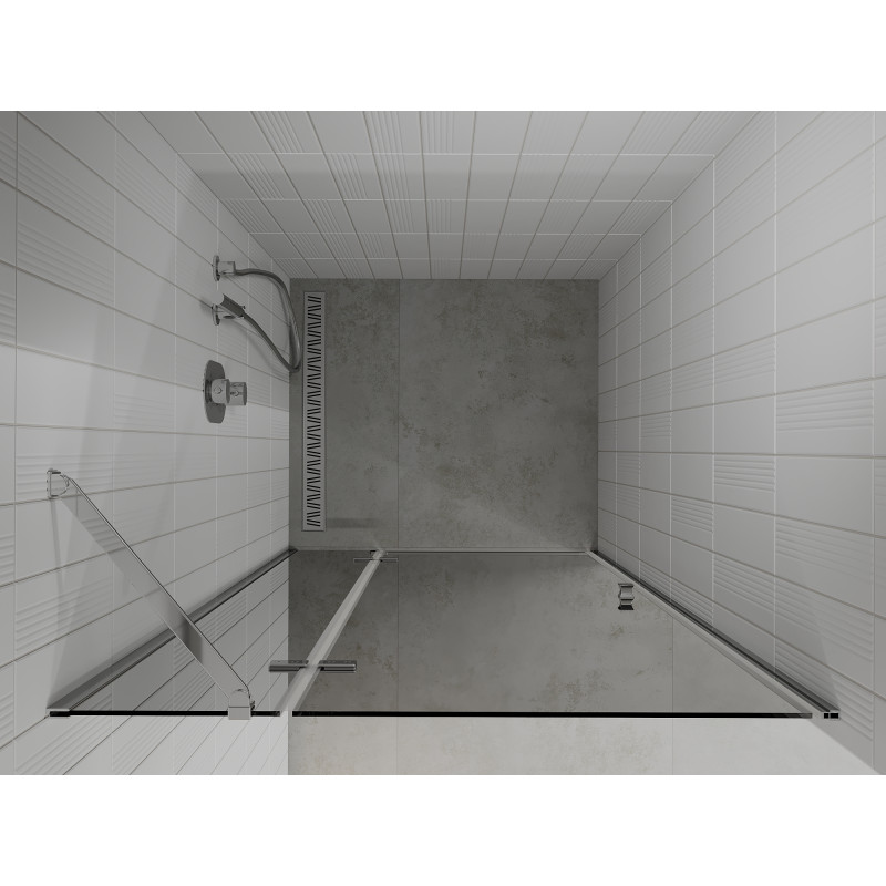 Mexen Roma swing shower door 80 cm, graphite, chrome - 854-080-000-01-40
