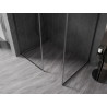 Mexen Kioto-F Walk-in Shower Wall with Frame 145 x 120 cm, Transparent 8 mm, Brushed Gun Gray - 800-145-202-04-66-120