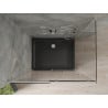 Mexen Omega sliding shower enclosure 120 x 90 cm, transparent, chrome + Flat shower tray, black - 825-120-090-01-00-4070