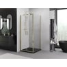 Mexen Exo-B Duo pivot shower cabin 70 x 70 cm, transparent, gold - 814-070-070-50-00