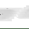 Mexen Gia freestanding corner ribbed right bathtub 150 x 75 cm, white gloss, black overflow - 52701507500P-70