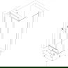Mexen Exo shower enclosure pivot 70 x 80 cm, transparent, gold - 814-070-080-50-00