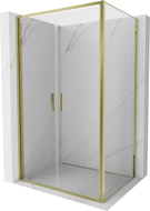 Mexen Exo-B Duo swing shower cabin 70 x 80 cm, transparent, gold - 814-070-080-50-00