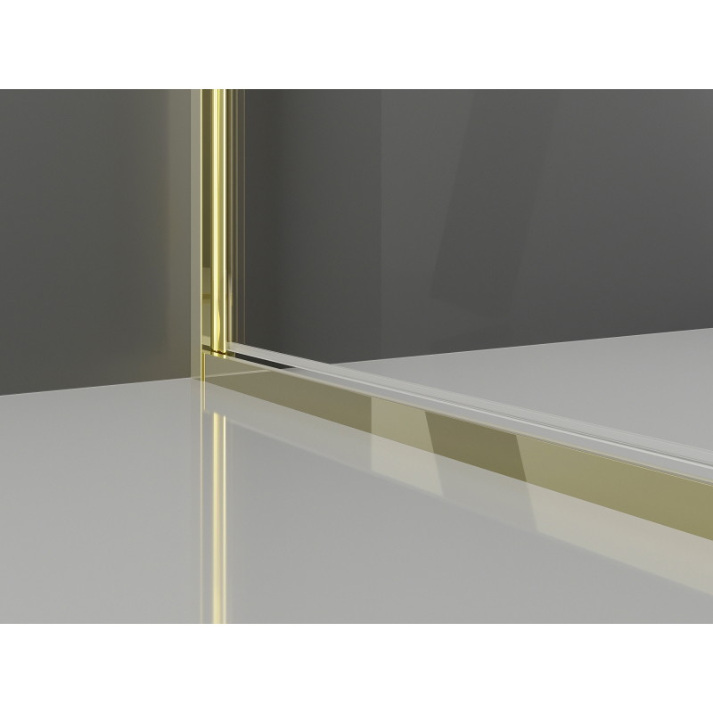 Mexen Exo-B Duo hinged shower cabin 80 x 80 cm, transparent, gold - 814-080-080-50-00