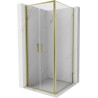 Mexen Exo-B Duo hinged shower cabin 80 x 80 cm, transparent, gold - 814-080-080-50-00