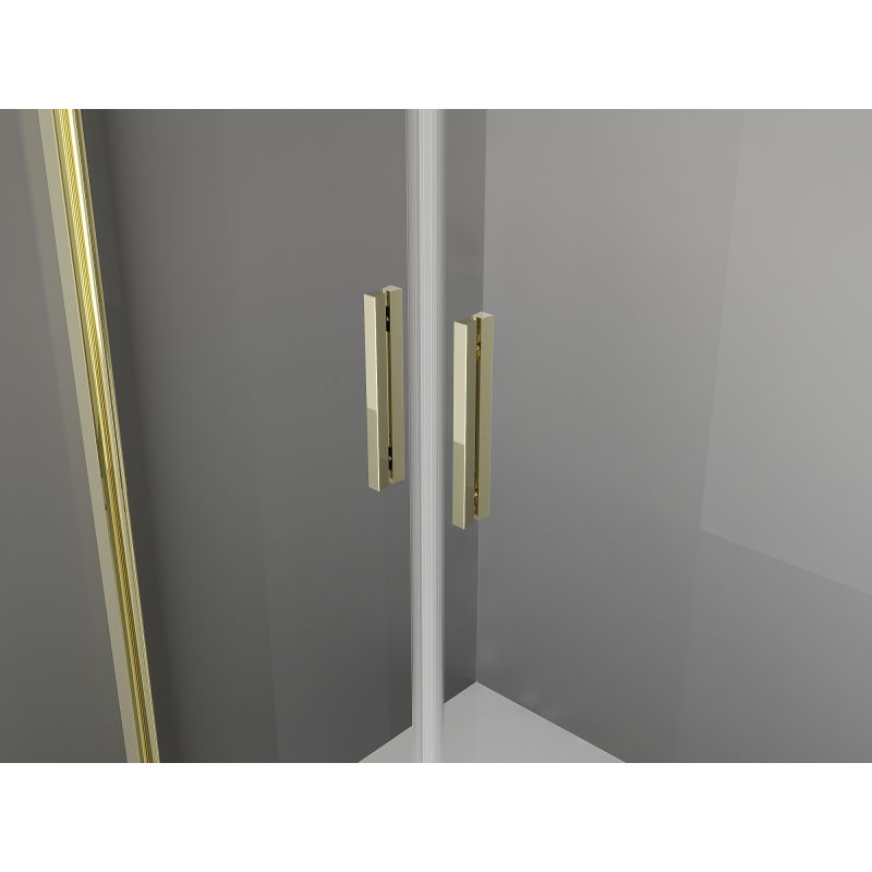 Mexen Exo pivot shower cabin 70 x 90 cm, transparent, gold - 814-070-090-50-00