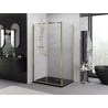 Mexen Exo-B Duo swing shower cabin 80 x 100 cm, transparent, gold - 814-080-100-50-00