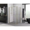 Mexen Exo-B Duo 90 x 100 cm Hinged Shower Enclosure, Transparent, Gold - 814-090-100-50-00