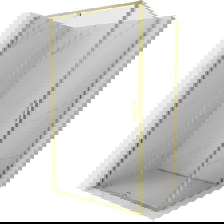 Mexen Exo pivot shower cabin 105 x 70 cm, transparent, gold - 819-105-070-50-00