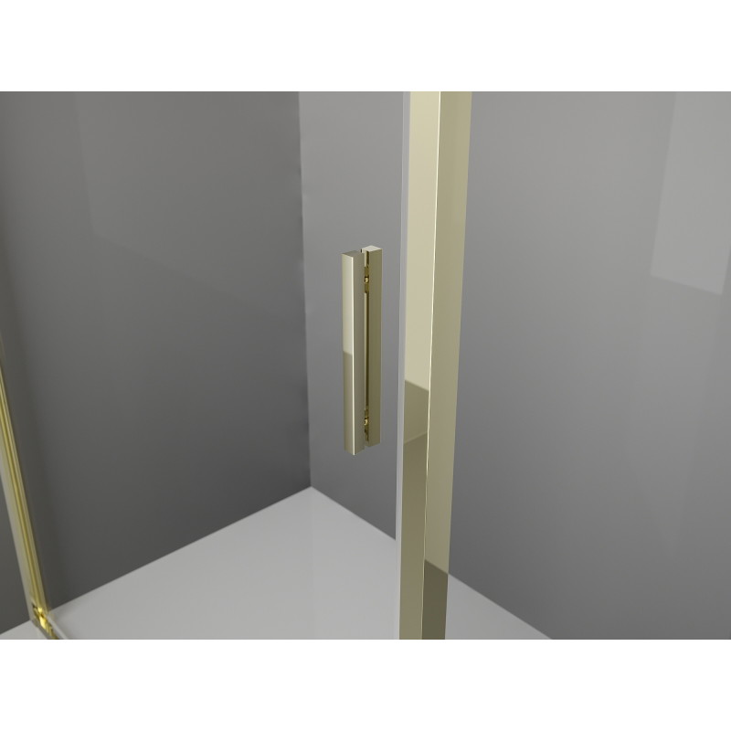 Mexen Exo-R swing shower enclosure 140 x 70 cm, transparent, gold - 819-140-070-50-00