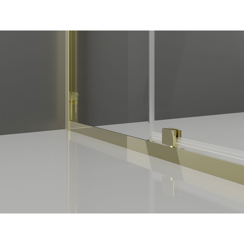 Mexen Exo Hinged Shower Cabin 100 x 75 cm, Transparent, Gold - 819-100-075-50-00