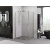 Mexen Exo-R swing shower enclosure 130 x 75 cm, transparent, gold - 819-130-075-50-00