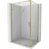 Mexen Exo-R hinged shower cabin 90 x 85 cm, transparent, gold - 819-090-085-50-00
