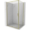 Mexen Exo-R hinged shower cabin 150 x 85 cm, transparent, gold - 819-150-085-50-00