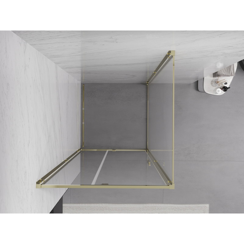 Mexen Exo-R Pivot Shower Cabin 90 x 90 cm, Transparent, Gold - 819-090-090-50-00