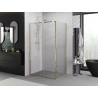 Mexen Exo-R hinged shower enclosure 150 x 90 cm, transparent, gold - 819-150-090-50-00