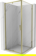 Mexen Exo pivot shower cabin 95 x 95 cm, transparent, gold - 819-095-095-50-00