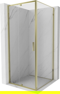 Mexen Exo shower enclosure hinged 95 x 95 cm, transparent, gold - 819-095-095-50-00