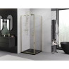 Mexen Exo-R swing shower cabin 95 x 95 cm, transparent, gold - 819-095-095-50-00
