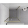 Mexen Exo-R swing shower cabin 95 x 95 cm, transparent, gold - 819-095-095-50-00