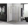 Mexen Exo-R swing shower enclosure 140 x 100 cm, transparent, gold - 819-140-100-50-00