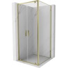 Mexen Exo-BR Duo hinged shower enclosure 70 x 70 cm, transparent, gold - 8182-070-070-50-00