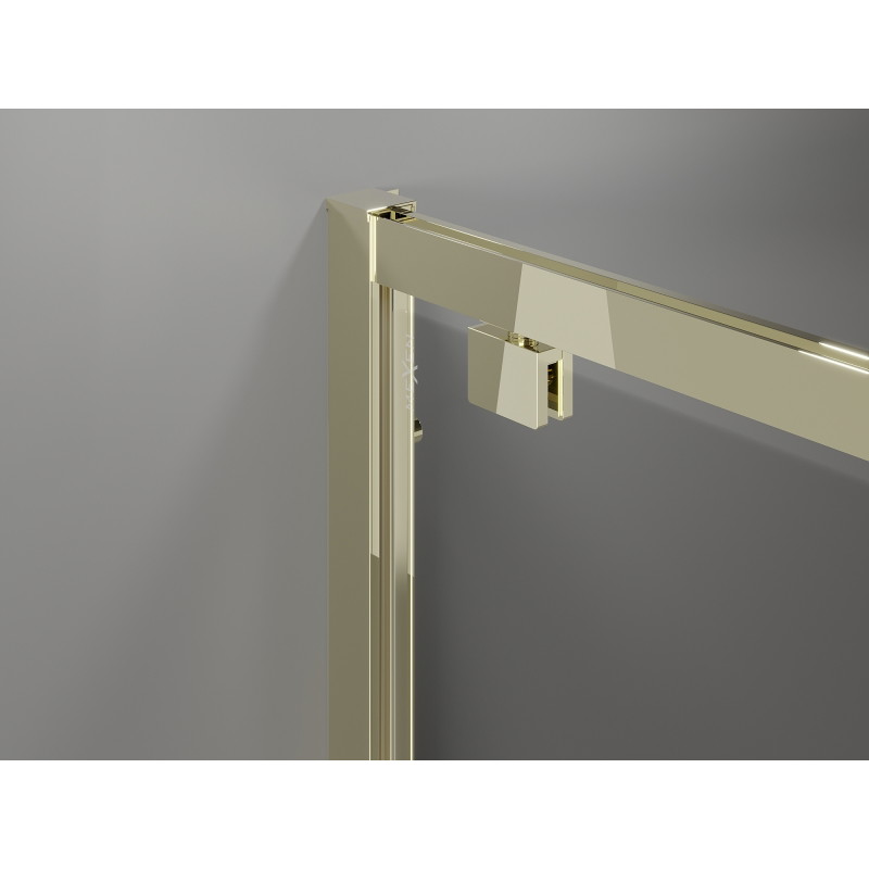 Mexen Exo-BR Duo hinged shower enclosure 70 x 70 cm, transparent, gold - 8182-070-070-50-00