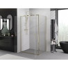Mexen Exo-BR Duo hinged shower enclosure 70 x 80 cm, transparent, gold - 8182-070-080-50-00