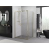 Mexen Exo-BR Duo hinged shower cabin 70 x 85 cm, transparent, gold - 8182-070-085-50-00