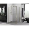 Mexen Exo 100 x 85 cm Pivot Shower Enclosure, Transparent, Gold - 8182-100-085-50-00
