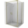 Mexen Exo 80 x 90 cm Hinged Shower Enclosure, Transparent, Gold - 8182-080-090-50-00