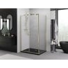 Mexen Exo 80 x 90 cm Hinged Shower Enclosure, Transparent, Gold - 8182-080-090-50-00