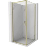 Mexen Exo-BR pivot shower enclosure 70 x 70 cm, transparent, gold - 8181-070-070-50-00