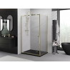 Mexen Exo-BR hinged shower cabin 85 x 70 cm, transparent, gold - 8181-085-070-50-00