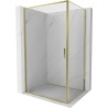 Mexen Exo-BR hinged shower enclosure 100 x 75 cm, transparent, gold - 8181-100-075-50-00